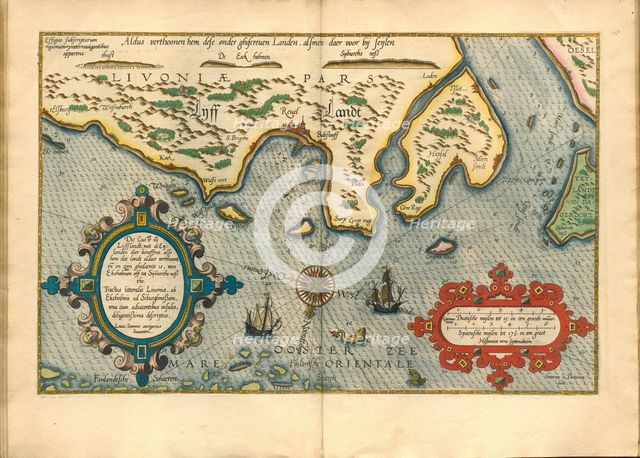 Map of Livonia (Die custe va Lijfflandt met de eijlanden daer beneffens...). Artist: Waghenaer, Lucas Jansz. (1533/34-1606)