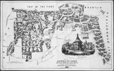 Map of Llewellyn Park and Villa Sites, on Eagle Ridge in Orange & West Bloomfield, 1857., 1857. Creator: Friend & Aub