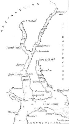 Map of Loch Long with Loch Goil, 1890. Creator: Unknown