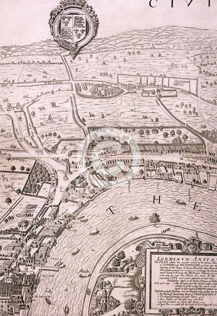 Map of London, 1560. Artist: George Vertue