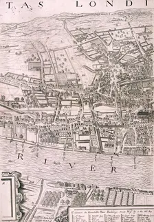 Map of London, 1560. Artist: George Vertue