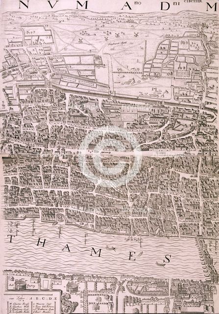 Map of London, 1560 Artist: George Vertue