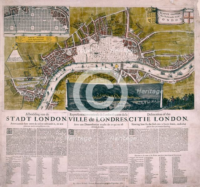 Map of London, 1666 Artist: Unknown