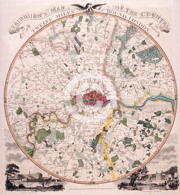 Map of London, 1798. Artist: E Bourne