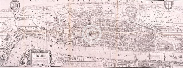 Map of London, c1560. Artist: Anon