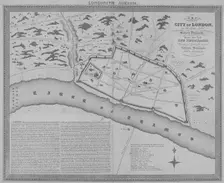 Map of London during the Saxon period, 1835. Artist: Anon