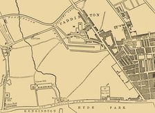 Map of Paddington, in 1815 (c1876). Creator: Unknown