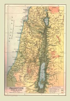 Map of Palestine, Ancient and Modern 1902. Creator: Unknown