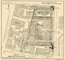Map of Part of Calcutta showing Old Fort William in relation to existing buildings 1925. Creator: Unknown