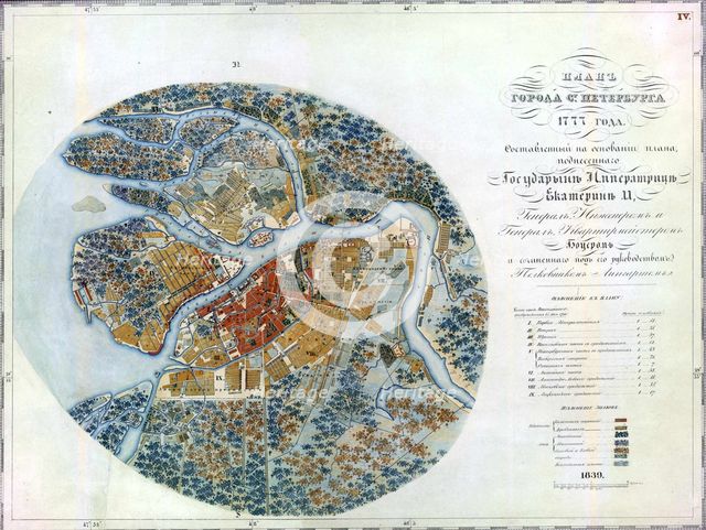 Map of Petersburg, 1777.