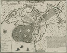 Map of Petersburg, 1717. Artist: De Fer, Nicolas (1646-1720)