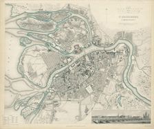 Map of Petersburg, 1834. Artist: Clarke, W.B. (active c. 1836)