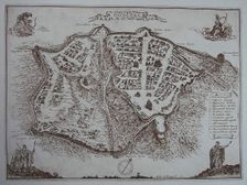 Map of Poltava in the early 18th-century. Artist: Anonymous