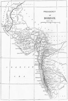 Map of Presidency of Bombay c1891. Creator: James Grant