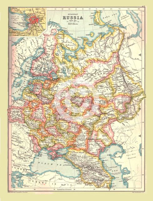 Map of Russia, 1902.  Creator: Unknown.