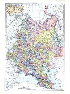 Map of Russia, c1902. Artist: W & AK Johnston