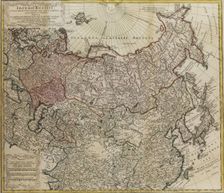Map of Russia (From: Imperii Russici et Tartariae universae tam majoris et Asiaticae quam minoris et Artist: Hase, Johann Matthias (1684-1742)