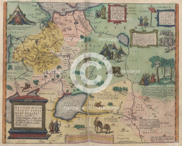 Map of Russia (From: Theatrum Orbis Terrarum), 1573. Artist: Ortelius, Abraham (1527-1598)