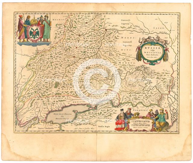 Map of Russia (From: Theatrum Orbis Terrarum...), 1645. Artist: Blaeu, Willem Janszoon (1571-1638)