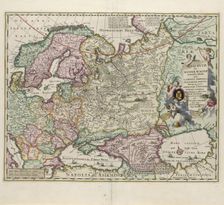 Map of Russia, Second Half of the 17th century. Artist: Visscher, Nicolaes (1618-1679)