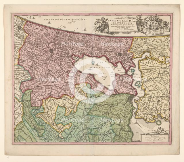 Map of Rijnland and Amstelland, c.1675. Creator: Workshop of Nicolaes Visscher.