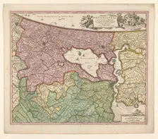 Map of Rijnland and Amstelland, c.1675. Creator: Workshop of Nicolaes Visscher