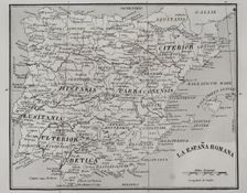 Map of Roman Hispania, 1852. Creator: Unknown