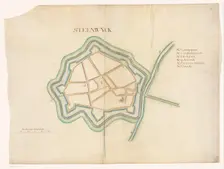 Map of Steenwijk Fortress, c.1650-c.1799. Creator: Anon