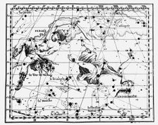 Map of stellar constellations, 1775. Creator: Anon