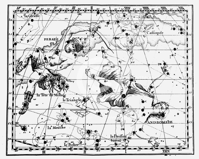Map of stellar constellations, 1775. Creator: Anon.