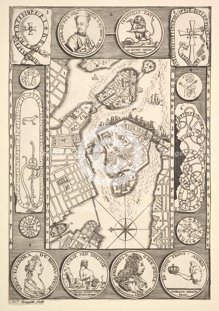 Map of Stockholm (Aubry de La Mottraye's "Travels throughout Europe, Asia and into Part..., 1723-24. Creator: William Hogarth.