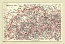 Map of Switzerland, 1902. Creator: Unknown