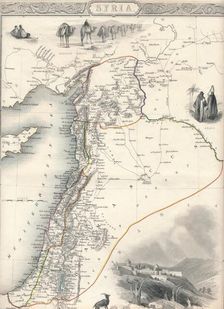 Map of Syria, 1851. Artist: John Tallis