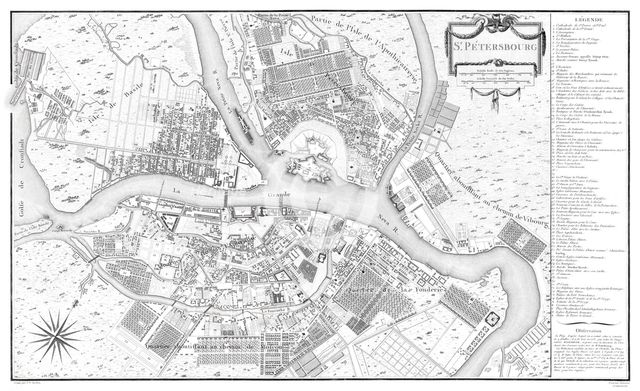 Map of Saint Petersburg, 1783. Creator: Tardieu, Pierre François (1752-1798).