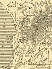 Map of Sari Bair, Gallipoli peninsula, First World War, 1915, (c1920). Creator: Unknown