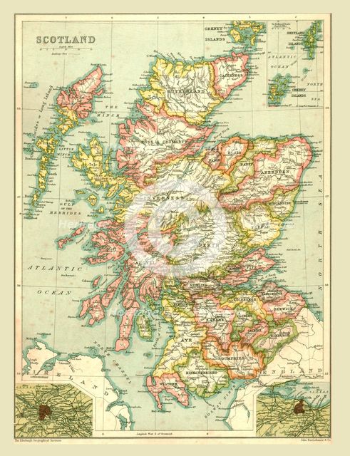 Map of Scotland, 1902.  Creator: Unknown.
