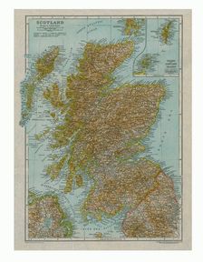 Map of Scotland, c1910. Artist: Gull Engraving Company