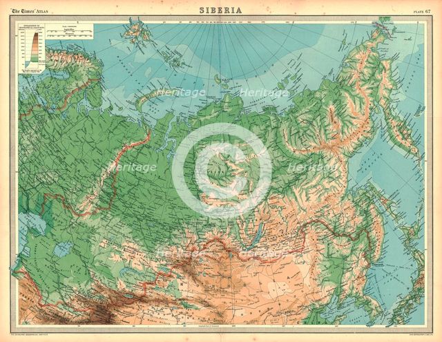 Map of Siberia. Artist: Unknown.
