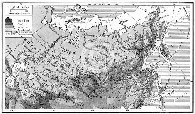 Map of Siberia, c1923. Artist: Unknown