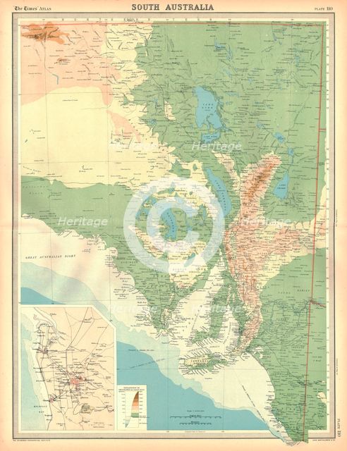Map of South Australia. Artist: Unknown.