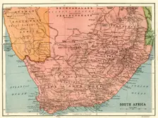 Map of South Africa, c1914, (c1920). Creator: John Bartholomew & Son