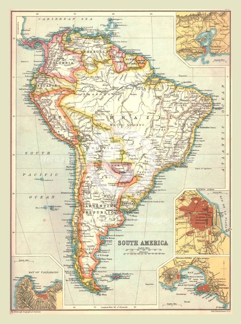 Map of South America, 1902. Creator: Unknown.