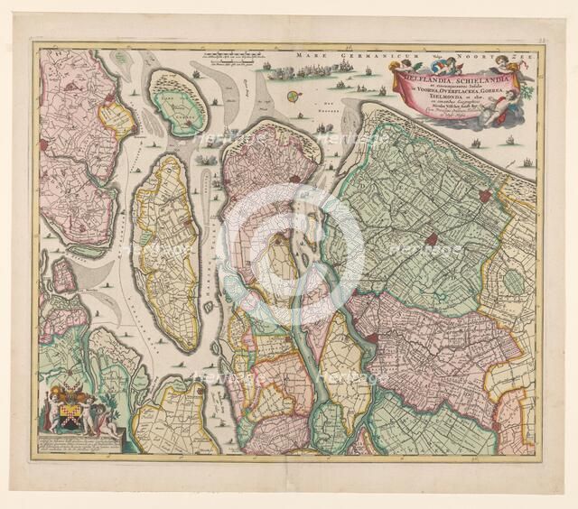 Map of South Holland, c.1675. Creator: Nicolaes Visscher.