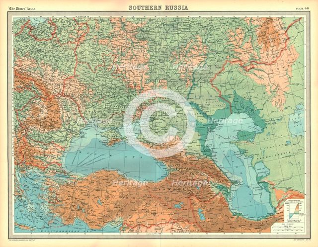 Map of Southern Russia. Artist: Unknown.