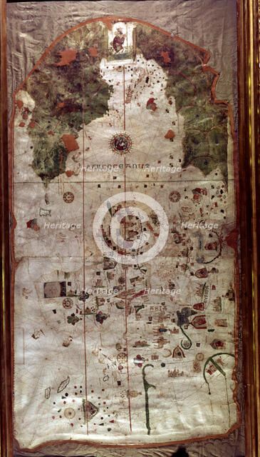 Map of Spain', 1500, work by the Spanish cartographer and pilot Juan de la Cosa.