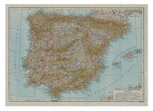 Map of Spain and Portugal, c1910. Creator: Emery Walker Ltd