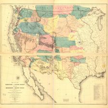 Map of the territory of the United States from the Mississippi to the Pacific Ocean..., (1858?). Creators: Gouverneur Kemble Warren, Edward Selmar Siebert