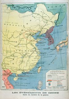 Map of the theatre of the war in China, 1900