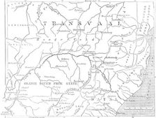 Map of the Transvaal and adjacent provinces, 1881. Creator: Stanford's Geographical Establishment