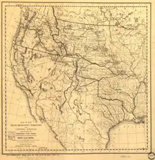 Map of the Trans-Mississippi of the United States during the period of the American fur..., 1902. Creator: Hiram Martin Chittenden